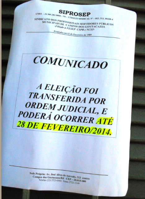siprosep eleição