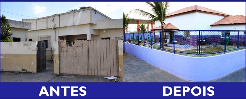 Creche escola do jóquei antes e depois