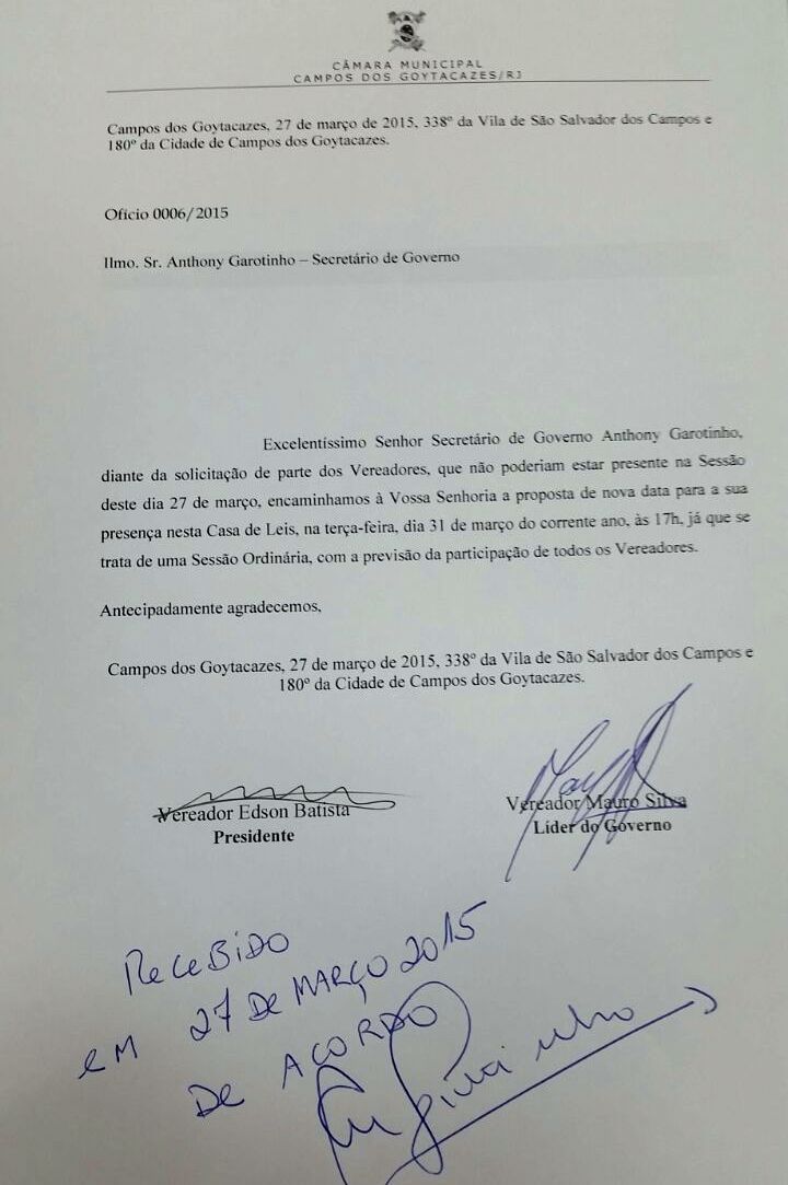 Ofício Mauro 2703