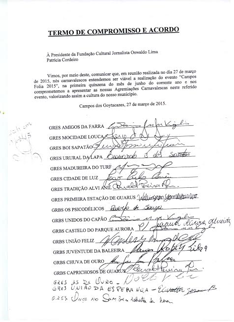 termo de compromisso