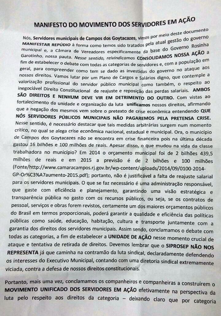 manifesto professores