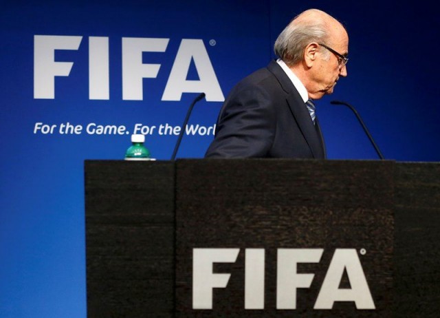 Blatter após anúncio da renúncia à presidência da Fifa