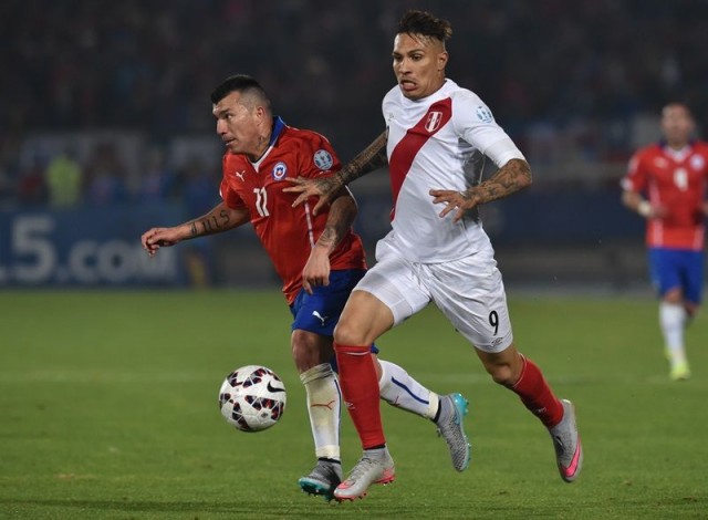 Guerrero na derrota para o Chile na semifinal da Copa América