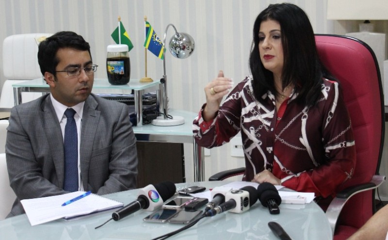 A prefeita Rosinha Garotinho e o procurador Matheus José