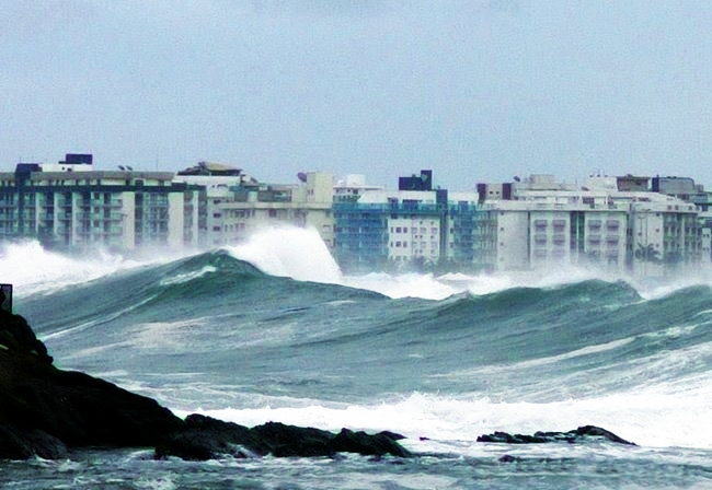 avanço do mar