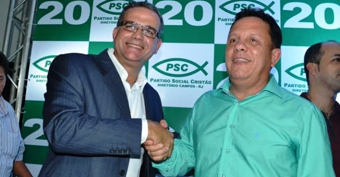 Alexandre Tadeu e o empresário Renê Siqueira, que chegou a ser anunciado como pré-candidato a vice prefeito