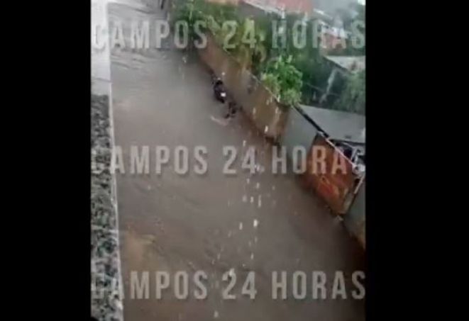 Vídeo mostra alagamentos após temporal em Travessão