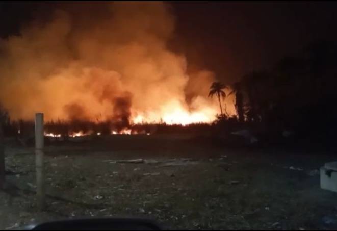 Queimadas atingem Baixada Campista e margens da RJ-158