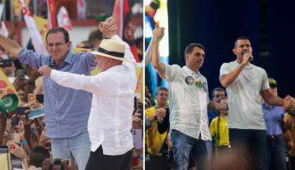 Lula e Flávio Bolsonaro lançam aliados no Rio e defendem medidas contra facções
