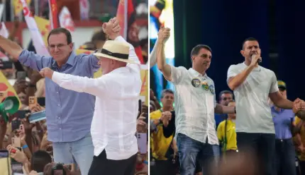 Lula e Flávio Bolsonaro lançam aliados no Rio e defendem medidas contra facções