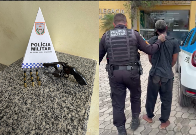 Homem é flagrado com revólver e munições em SFI