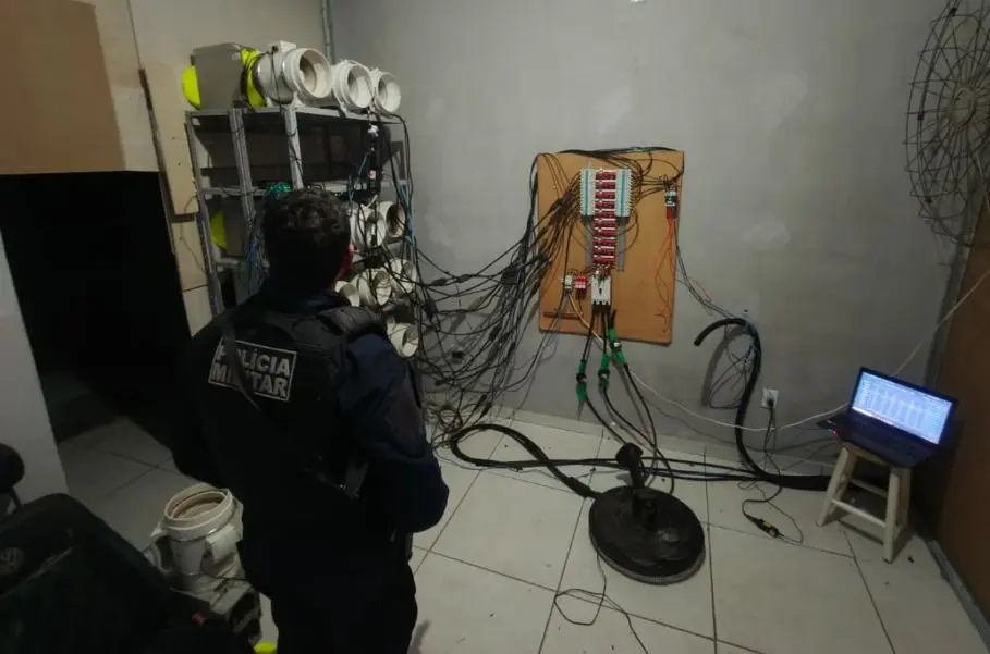 Polícia descobre estrutura clandestina de mineração de criptomoedas