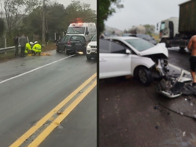 Dois acidentes deixam quatro feridos na BR-101, em Campos