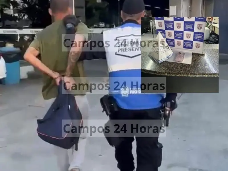 Polícia prende ladrão de celular minutos após o roubo no Centro de Campos