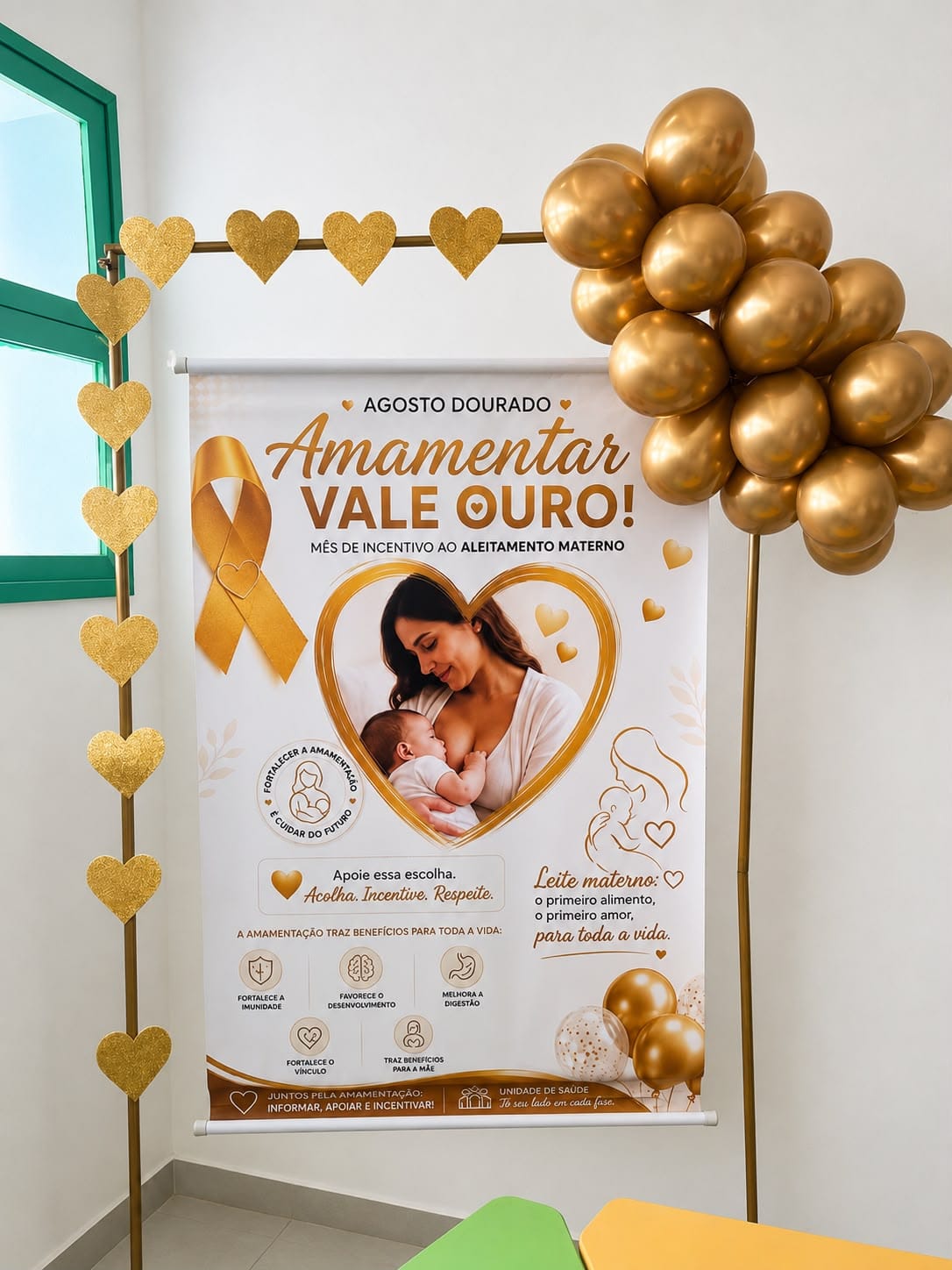 Secretaria de Saúde com programação de incentivo à amamentação