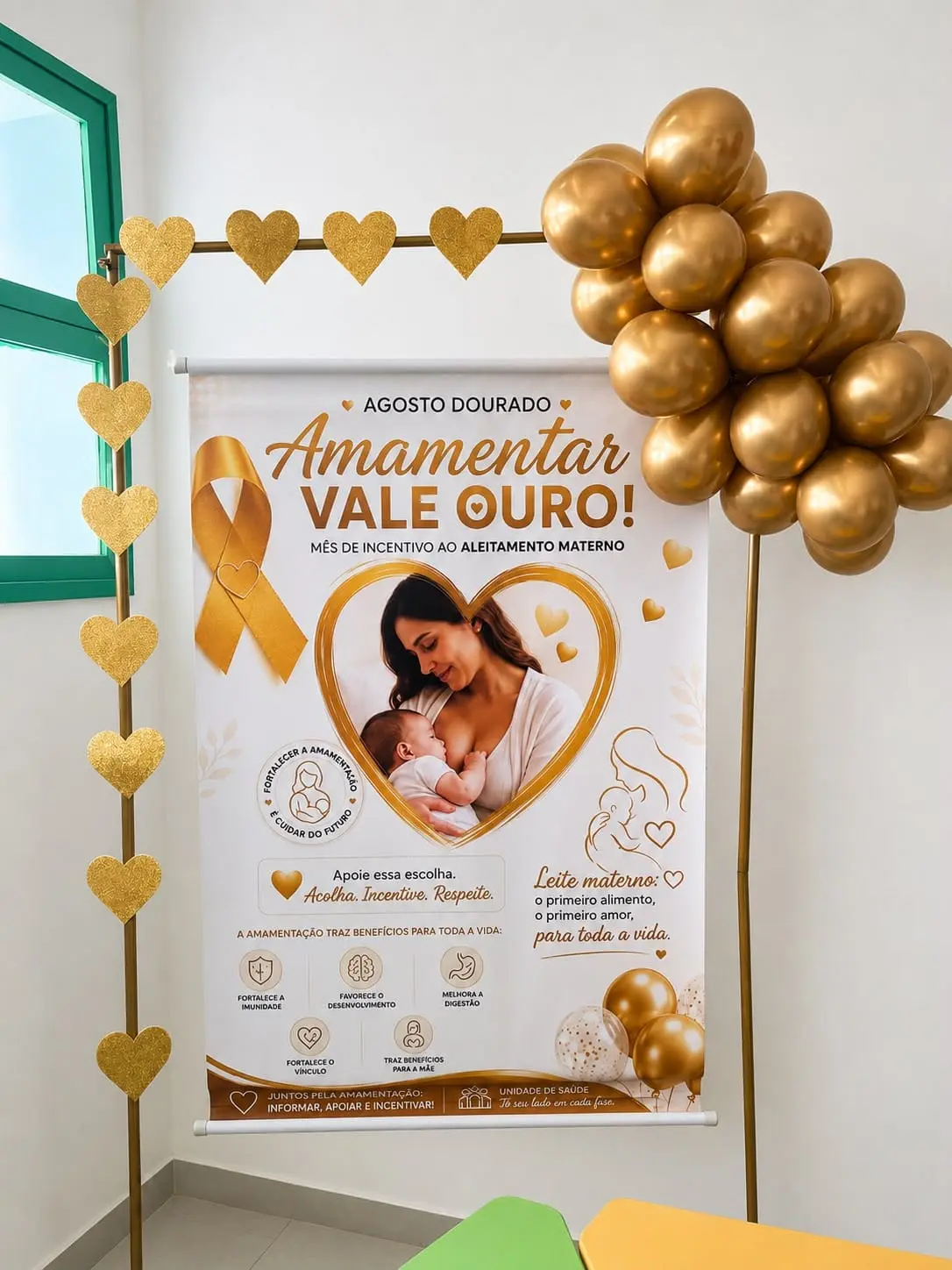 Secretaria de Saúde com programação de incentivo à amamentação