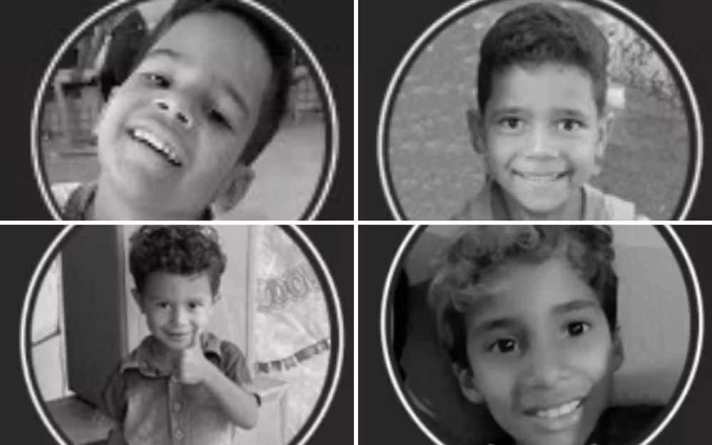 Quatro crianças da mesma família morrem afogadas em açude