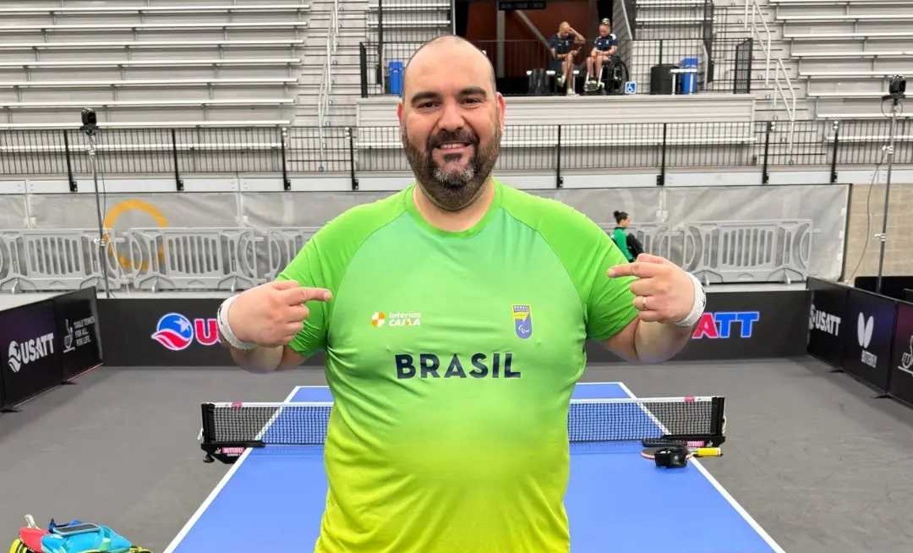 Mesatenista paralímpico bauruense conquista bronze em torneio internacional nos EUA