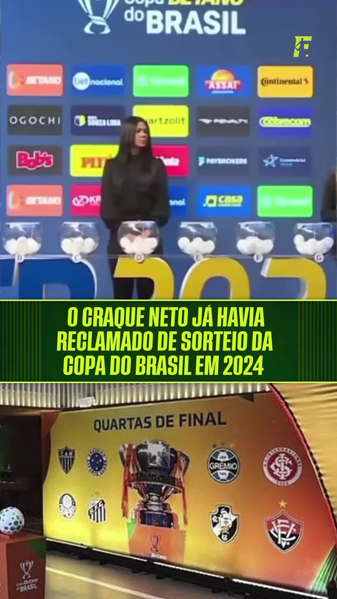 Neto comenta método utilizado em sorteio da Copa do Brasil