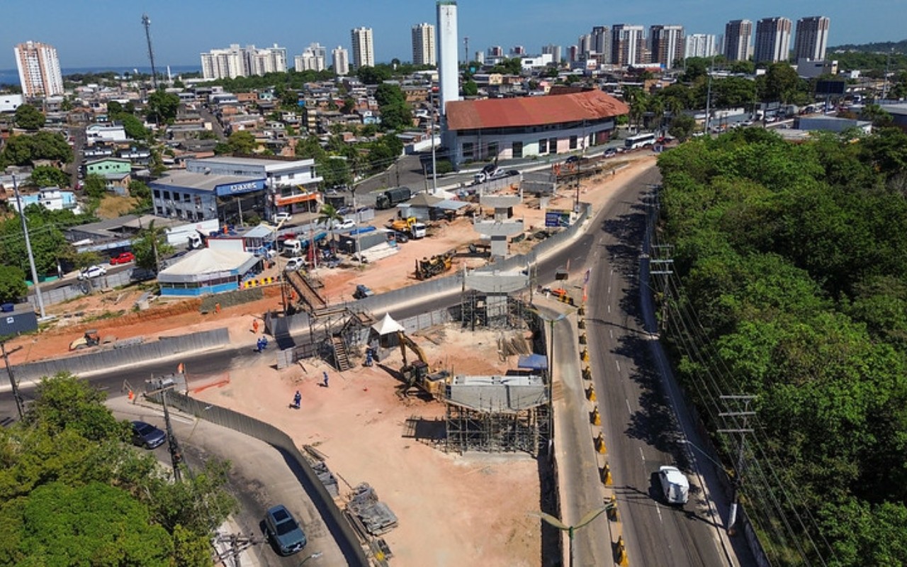 Obras do viaduto Passarão vão interditar avenidas Brasil e Coronel Teixeira em Manaus; veja...