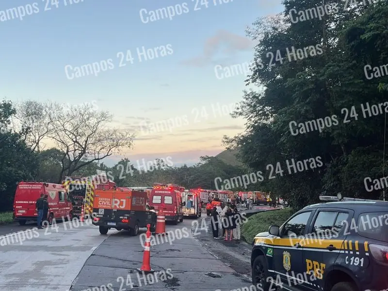 Sobe para 10 o número de mortos em acidente com ônibus na BR-040, em Petrópolis
