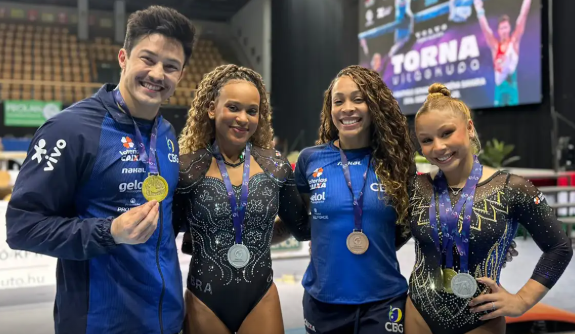 Brasil fecha Copa do Mundo de ginástica com mais cinco pódios
