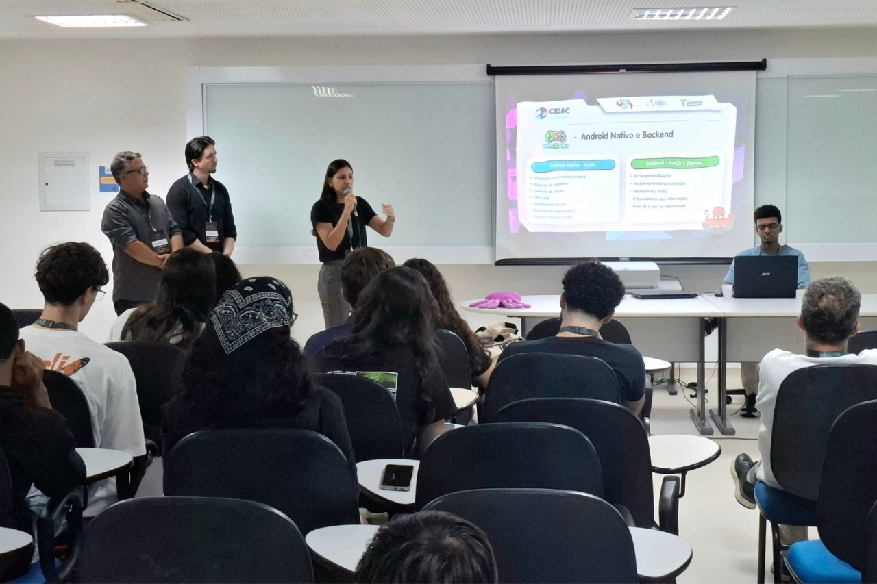 Aplicativo Pause2Play é tema da palestra ministrada pela equipe do CIDAC no terceiro dia da SCTI