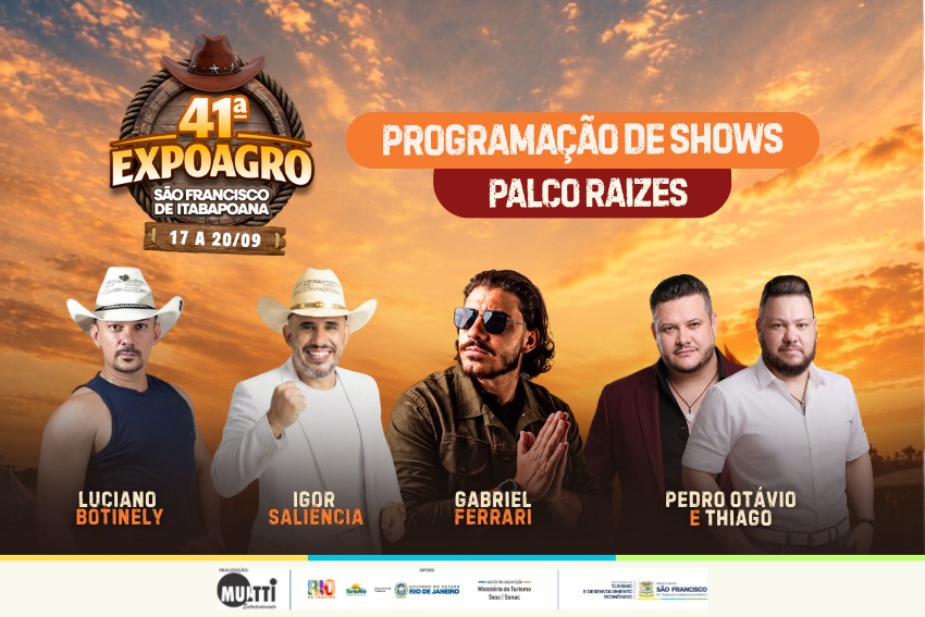 SFI: Palco Raízes vai receber artistas locais durante os quatro dias da 41ª Exposição Agropecuária