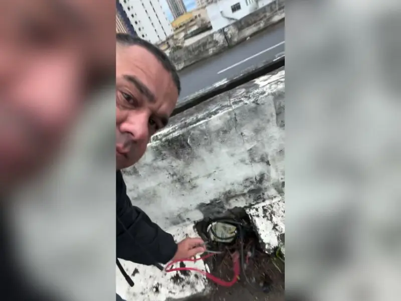 Vídeo: Diego Dias alerta para vandalismo e falhas na iluminação da Ponte Rosinha