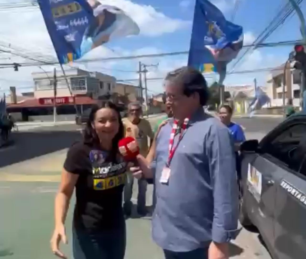 Candidata a deputada federal, Delegada Madeleine faz corpo a corpo e fala ao C24H; Vídeo