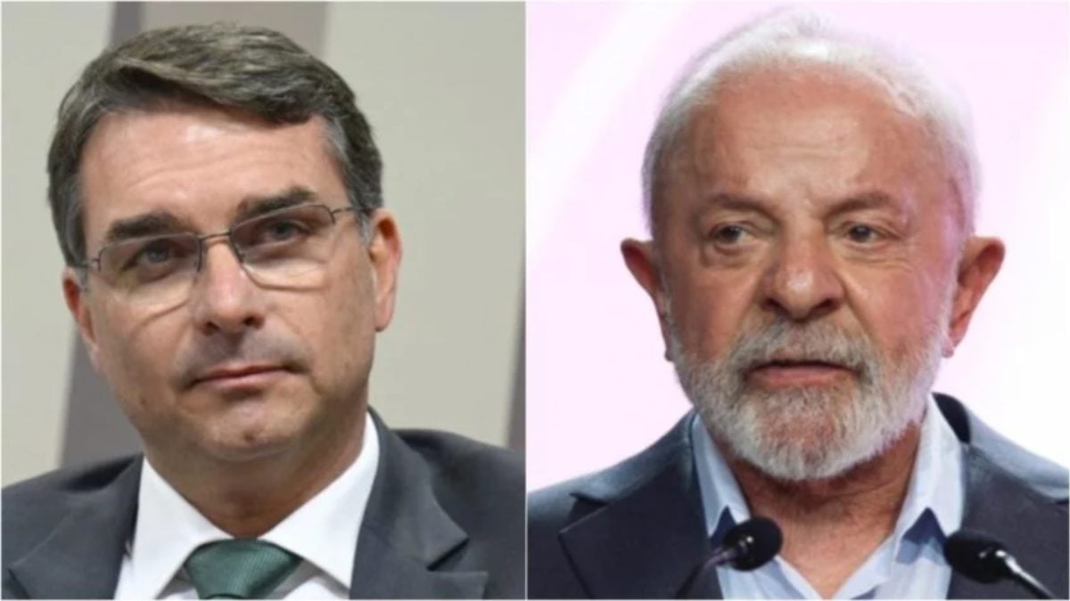 Flávio Bolsonaro e Luiz Inácio Lula da Silva