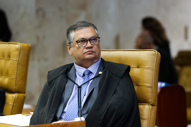 Ministro Flávio Dino durante sessão do Supremo Tribunal Federal