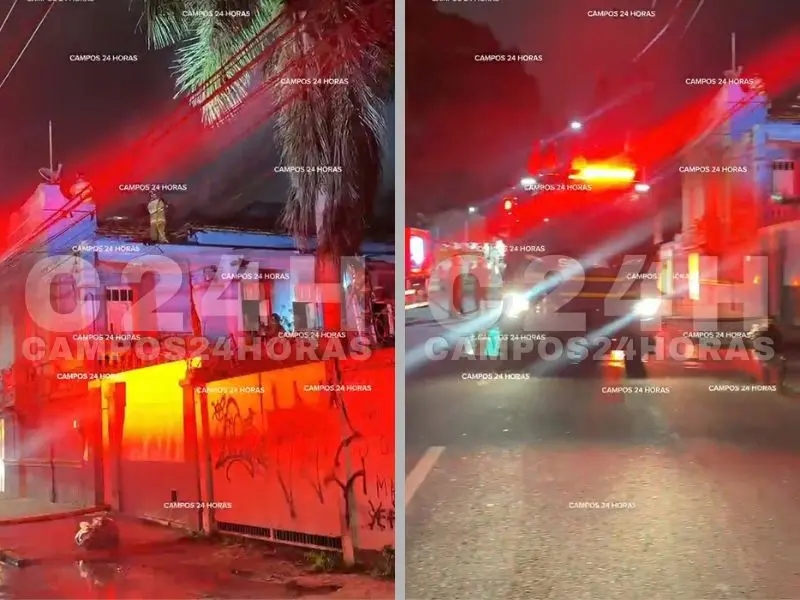 Vídeo: Incêndio atinge residência em frente à Cidade da Criança e mobiliza Bombeiros