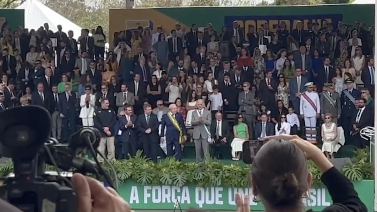 Lula e Andrei Rodrigues no desfile de 7 de Setembro