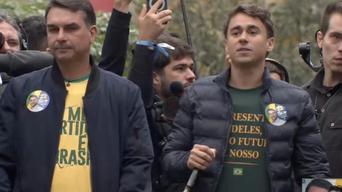 Nikolas Ferreira participa de ato na avenida Paulista