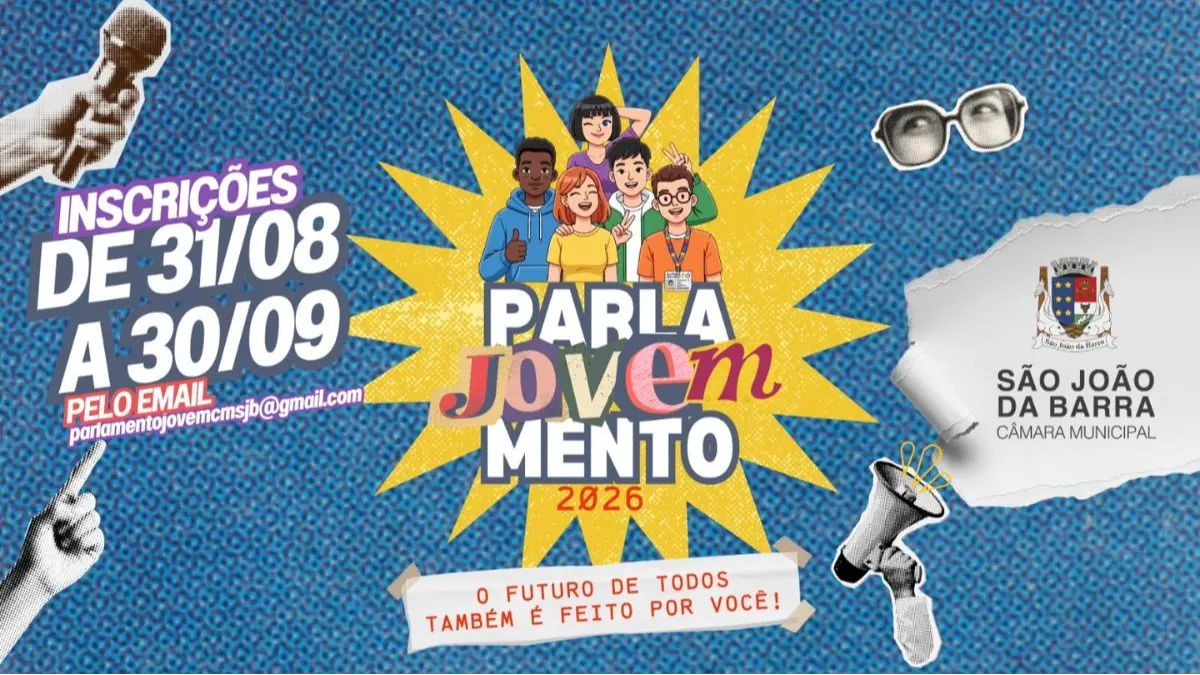 Parlamento Jovem de São João da Barra recebe inscrições até 30 de setembro