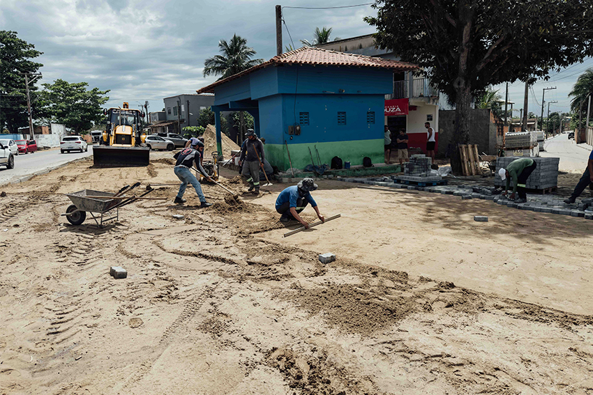 Obras de pavimentação avançam em vias de Bom Jardim, em São Francisco de Itabapoana