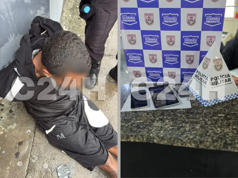 Ladrão é preso em flagrante após furtar iPhone de mulher no Centro de Campos