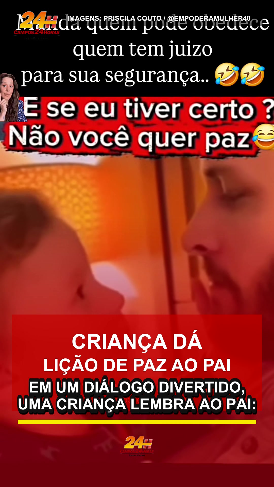 Criança aconselha pai a priorizar a paz em conversa com a mãe