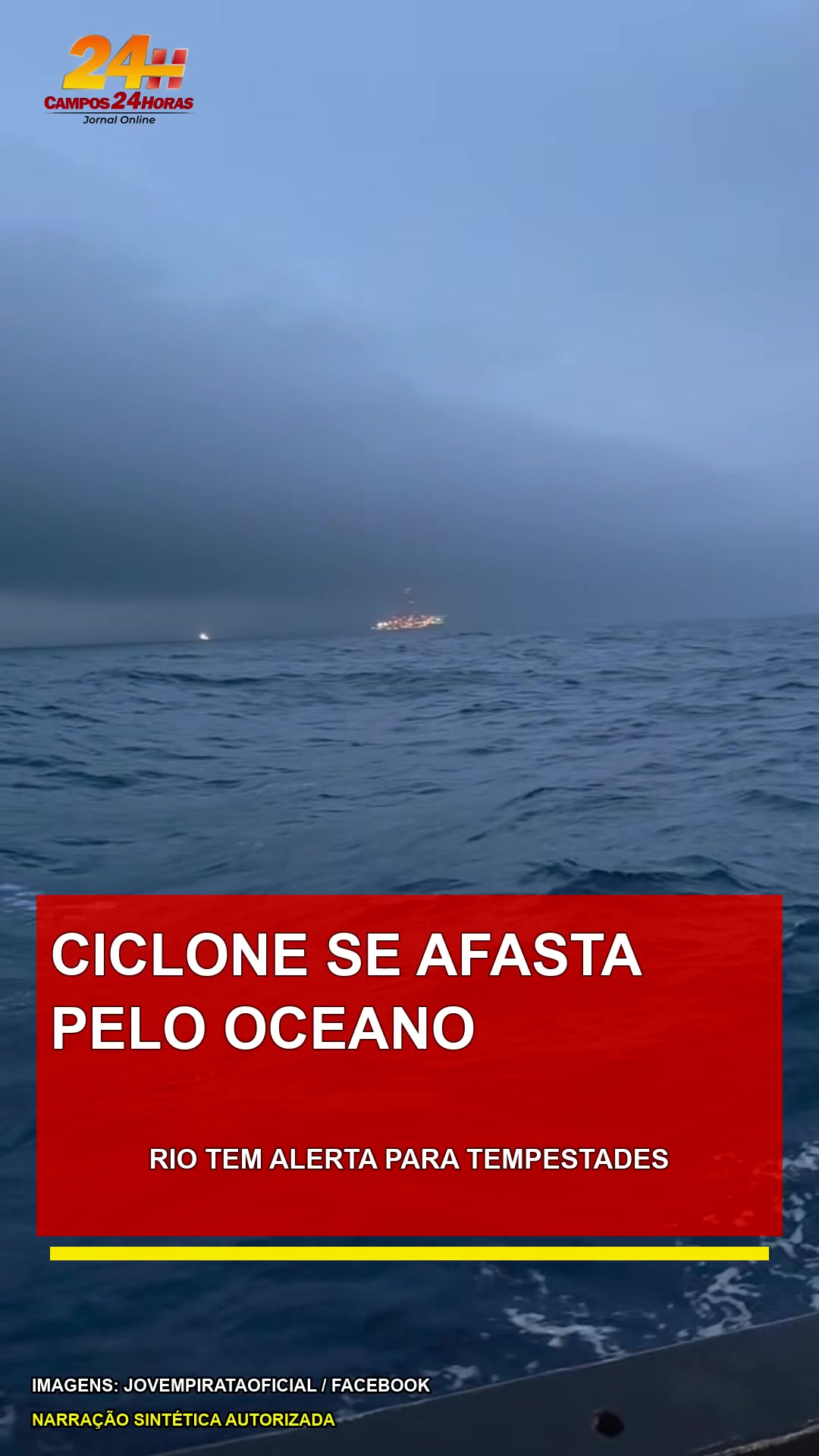 Ciclone se afasta pelo oceano; Rio permanece sob alerta de tempestade