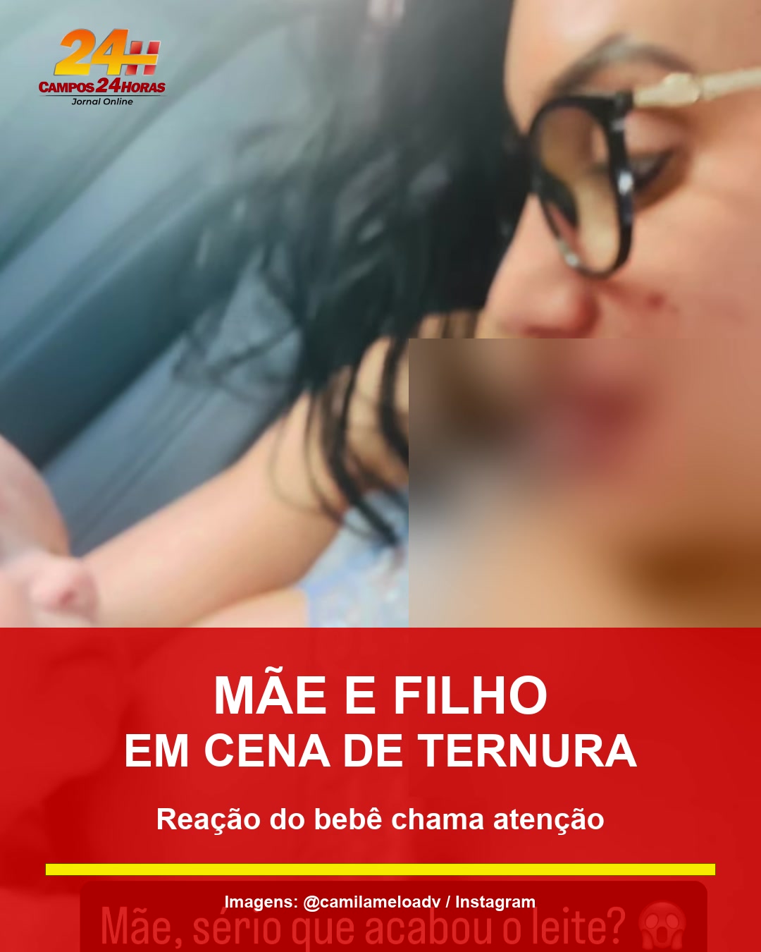 Mãe e filho protagonizam cena de ternura após o fim do leite materno