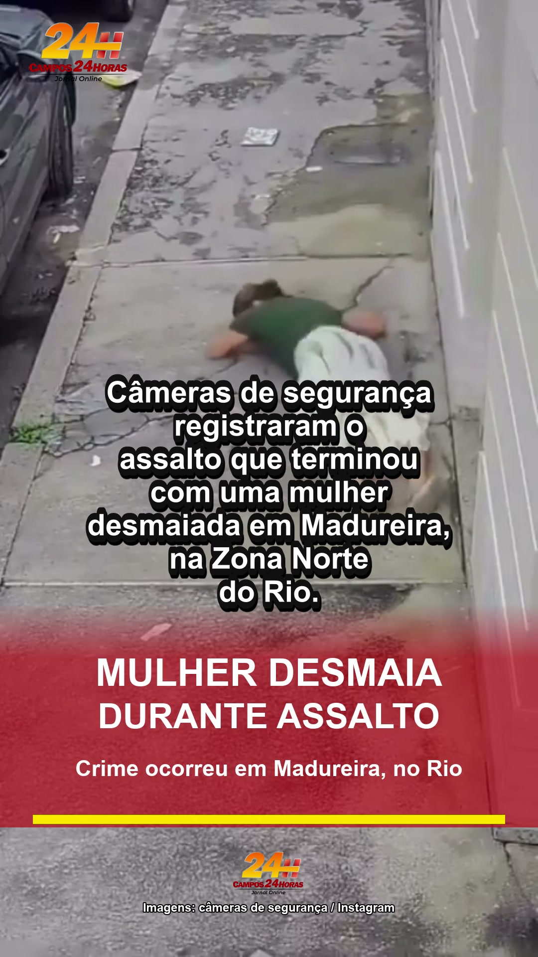 Mulher desmaia durante assalto em Madureira, no Rio