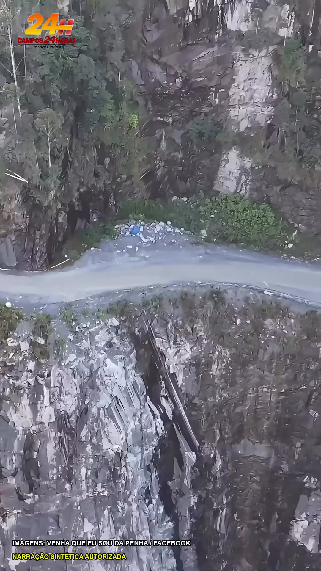 Caminhão percorre rampa interna da Pedreira Lageado