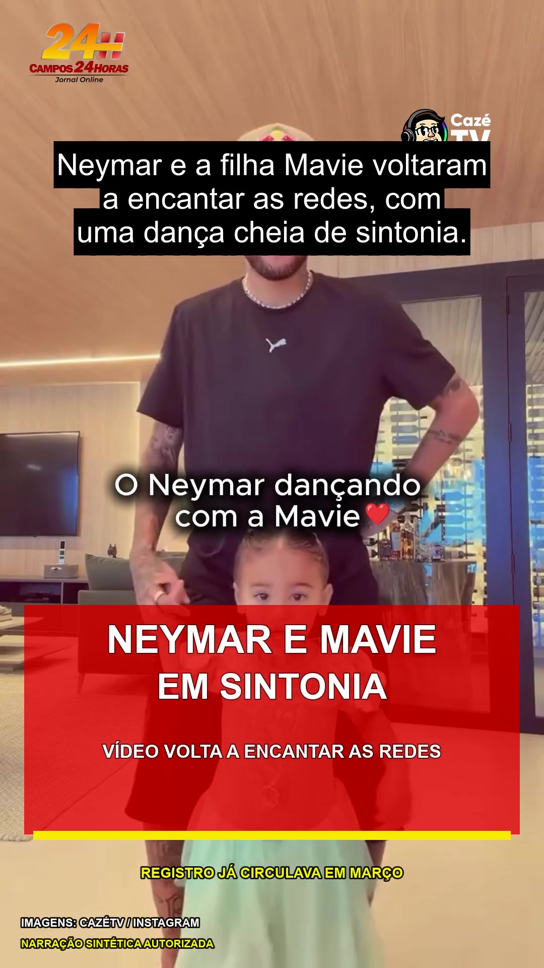 Vídeo de Neymar dançando com Mavie volta a encantar as redes