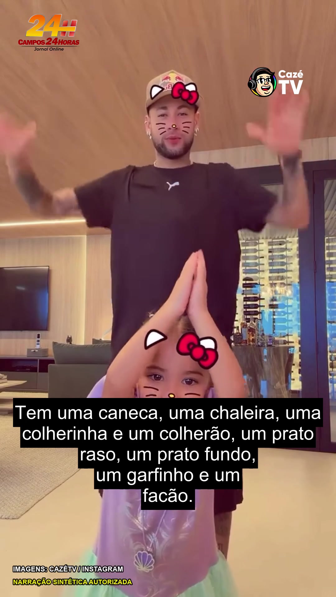 Pai e filha aparecem em sintonia durante a dança