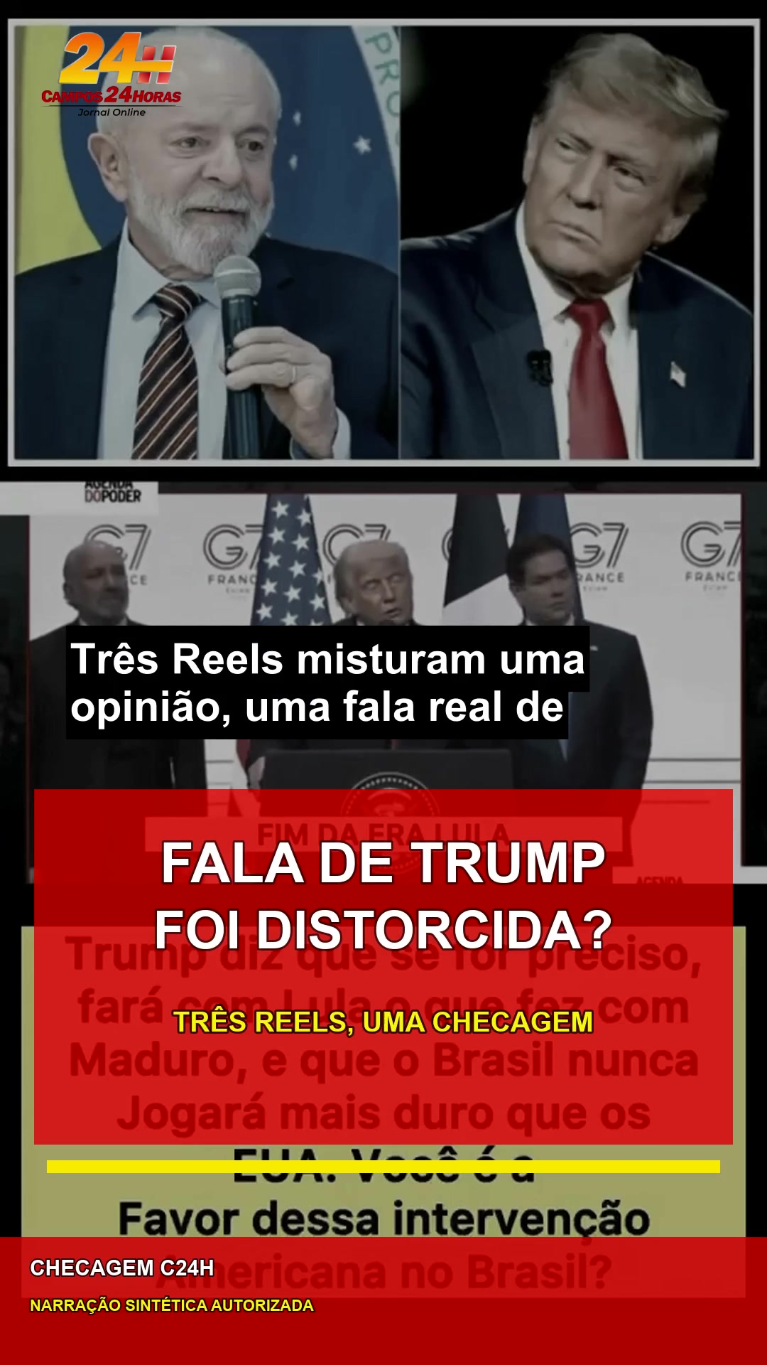 Vídeos distorcem fala de Trump e alimentam boato sobre captura de Lula