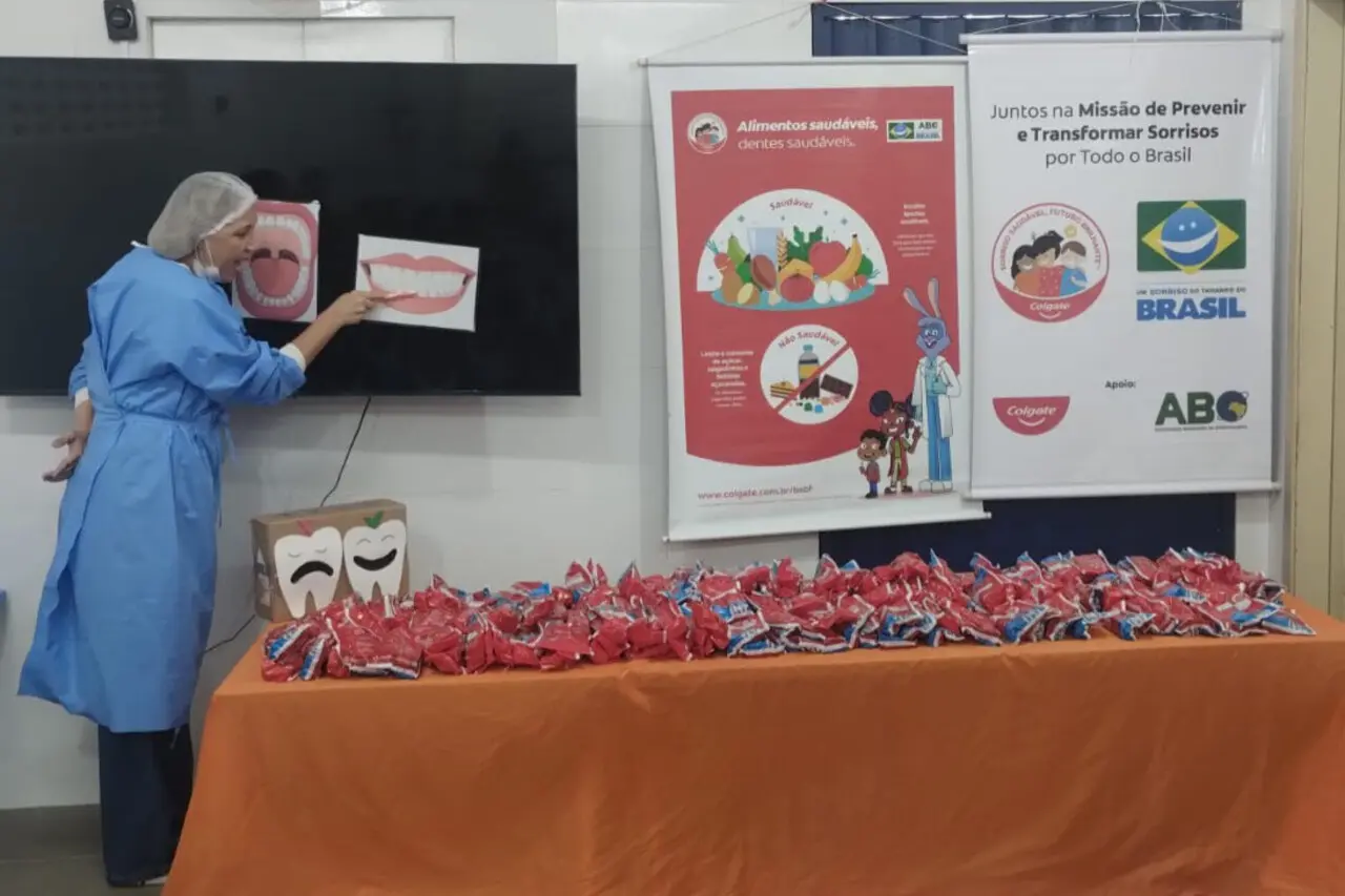 Saúde Bucal realiza ação de prevenção para as crianças da Creche João Perdecene