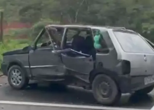 Acidente grave deixa três mortos e dois feridos na BR-356, em Itaperuna