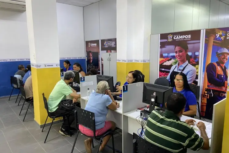 Mais de 200 oportunidades de trabalho estão disponíveis em Campos