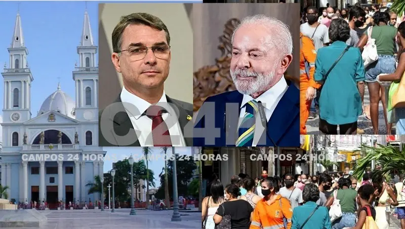 A vantagem de Flávio sobre Lula em Campos e região: Direita ganhou em 18 dos 22 municípios